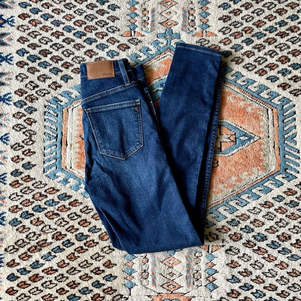 Madewell 10” High Rise Dark Wash Skinny Jeans